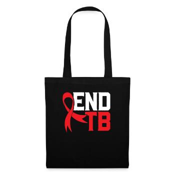 End TB Tuberculose Warrior Tuberculosis Sensibilisation - Sac en tissu - noir - Devant