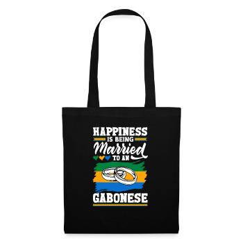 Gabonese Gabon Flag Happiness Is Being Married To - Tote Bag - black - Front