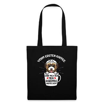 Café et chien Aussiedoodle - Sac en tissu - noir - Devant