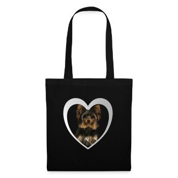 Yorkshire Terrier Heart - I Love Yorkshire Terrier - Tote Bag - black - Front