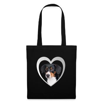 Entlebucher Mountain Dog Heart - J’aime Entlebucher - Sac en tissu - noir - Devant