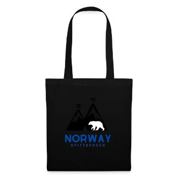 Spitzbergen Svalbard Norwegen - Stoffbeutel - Schwarz - Vorne