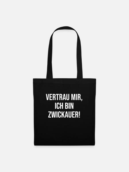 Zwickau Vertrauen - Stoffbeutel - Schwarz