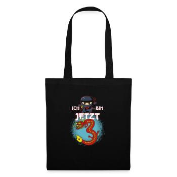 3rd birthday boy 3 years old three-year-old ninja - Tote Bag - black - Front
