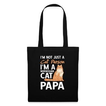 Je ne suis pas seulement un chat, je suis un chat norvégien Papa - Sac en tissu - noir - Devant