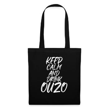 Ouzo saying for Greeks One Ouzo a Day - Tote Bag - black - Front