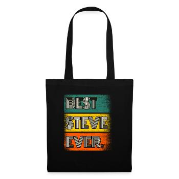 Steve Name Geschenk Spruch Lustig - Stoffbeutel - Schwarz - Vorne