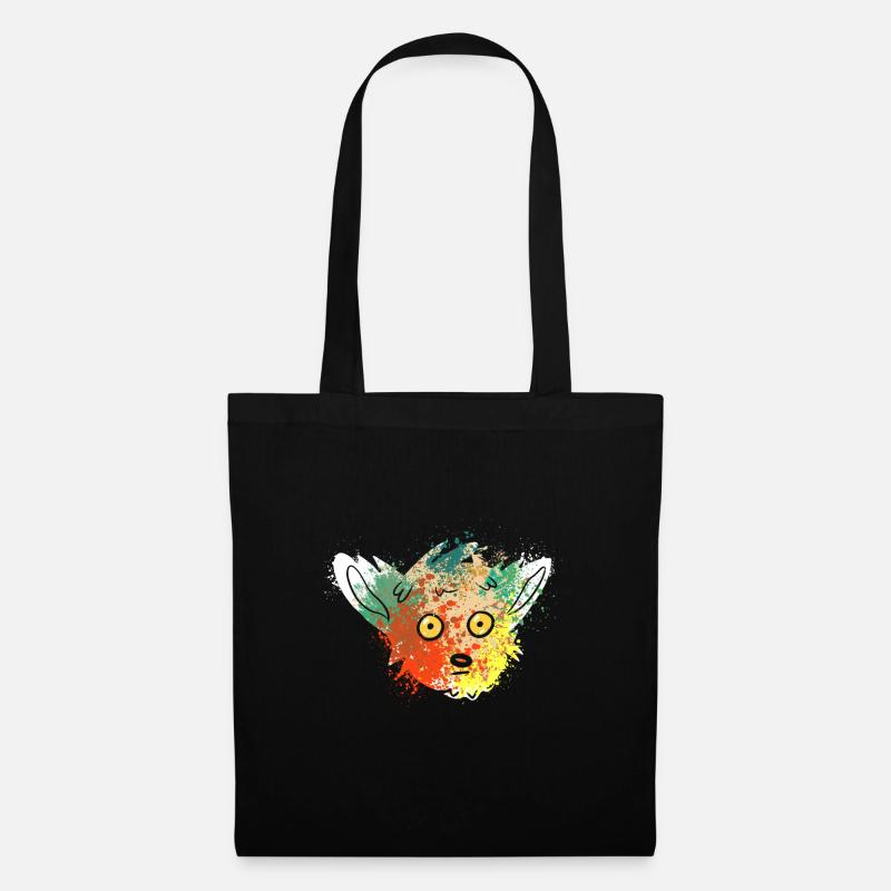 Splash Art Ringtail Maki Madagascar lemurs - Tote Bag - black