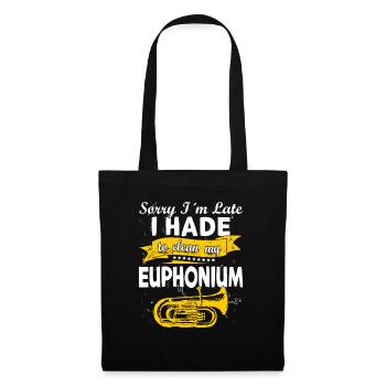 Funny Brass Horn Marching Band Euphonium - Tote Bag - black - Front