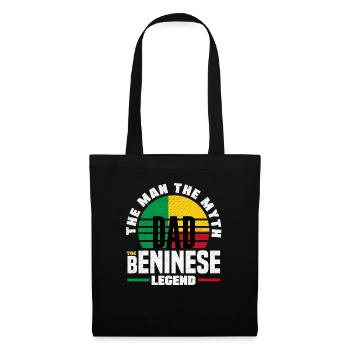 Béninois Bénin Drapeau Béninois Citation - Sac en tissu - noir - Devant