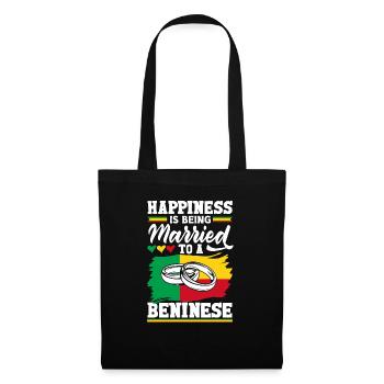 Béninois Bénin Drapeau Béninois Citation - Sac en tissu - noir - Devant