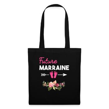 annonce grossesse pour Future marraine - Sac en tissu - noir - Devant