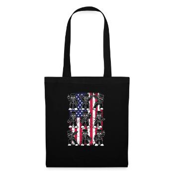 Dancing Dabbing Americans 4 juillet U.S. Flag Dab - Sac en tissu - noir - Devant