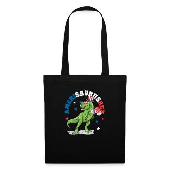 Dinosaure 4 juillet US Amerisaurus T Rex Amérique - Sac en tissu - noir - Devant