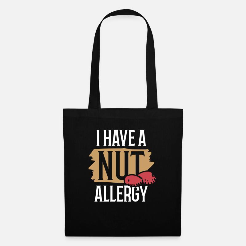 Ich Habe Eine Nuss Allergie Erdnuss Allergisch - Stoffbeutel - Schwarz