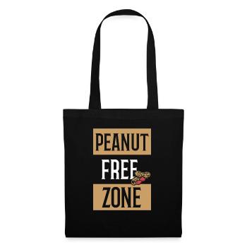 Zone sans arachides Personnes allergiques aux arachides - Sac en tissu - noir - Devant