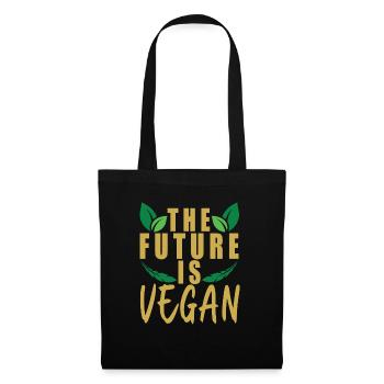 Vegan Fleischlos Tierlieb & Veganer - Stoffbeutel - Schwarz - Vorne