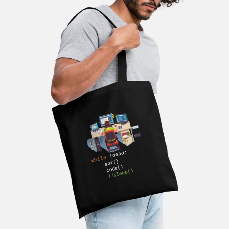 Informatique Python Programmeur Manger Code Sommeil Sac en tissu