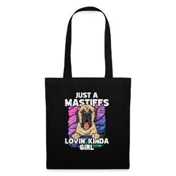 Mastiff Chien Vieux Mastiff anglais - Sac en tissu - noir - Devant