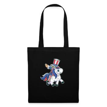 Riding Unicorn Lovers July 4 Mericorn patriot - Tote Bag - black - Front
