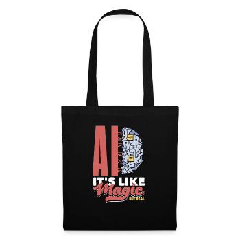 Ai It's Like Magic But Real Computer Science - Stoffbeutel - Schwarz - Vorne