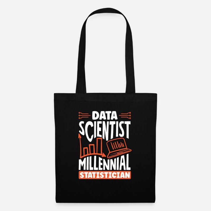 Data Scientist Millennial Statistician - Stoffbeutel - Schwarz
