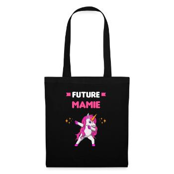 Future mamie licorne dab annonce grossesse mamie - Sac en tissu - noir - Devant