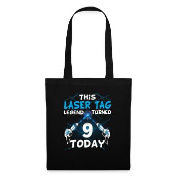 Laser Tag Birthday Party - Laser Tag Birthday - Sac en tissu - noir - Devant