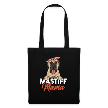 Mastiff Chien Vieux Mastiff anglais - Sac en tissu - noir - Devant