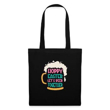 Easter Bunnies Beer Drinking Holiday Rabbit - Stoffbeutel - Schwarz - Vorne