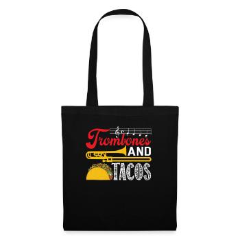 Trombone Trombones and Tacos - Tote Bag - black - Front