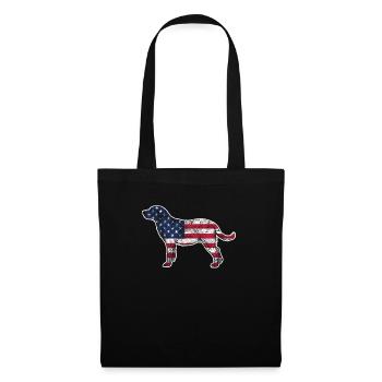 Labrador 4 juillet amoureux des chiens patriotes US - Sac en tissu - noir - Devant