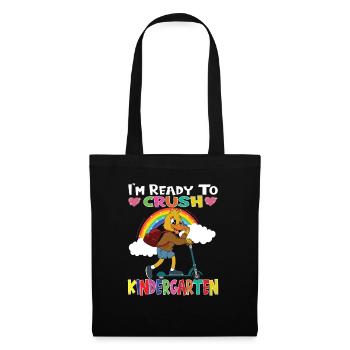 Duck With Scooter I'm Ready To Crush Kindergarten - Tote Bag - black - Front