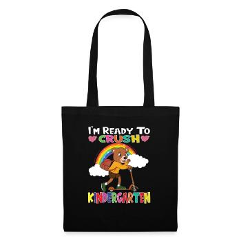 Bear With Scooter I'm Ready To Crush Kindergarten - Tote Bag - black - Front