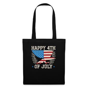 Amérique patriotique États-Unis Drapeau 4 juillet Amérique - Sac en tissu - noir - Devant