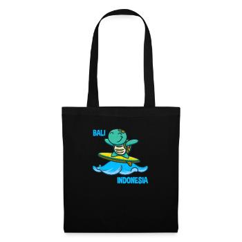 Turtle Surfer Surfboard Sunglasses Kawaii - Tote Bag - black - Front
