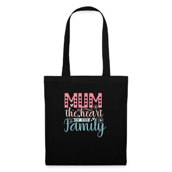 Mom is the Heart of the Family - Tote Bag - black - Front