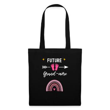 Future grand-mère cadeau naissance grand-mère - Sac en tissu - noir - Devant