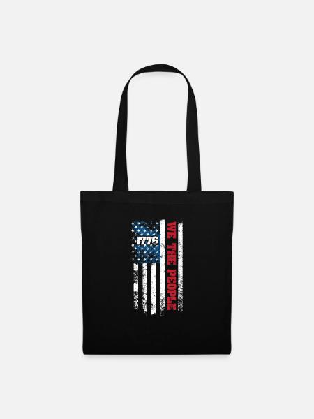 1776 Wir Das Volk Patriotisch US Amerikanische - Stoffbeutel - Schwarz