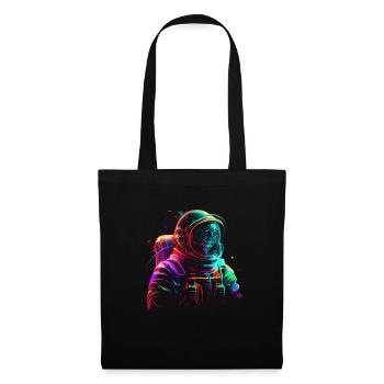 Outer Space Line Art Colorful Fun Spaceman - Tote Bag - black - Front