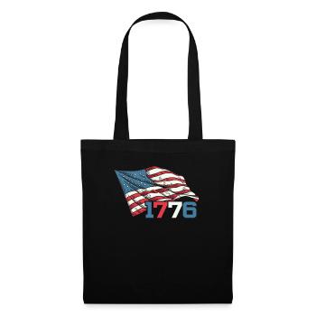 Amérique patriotique États-Unis Drapeau 4 juillet Américain - Sac en tissu - noir - Devant