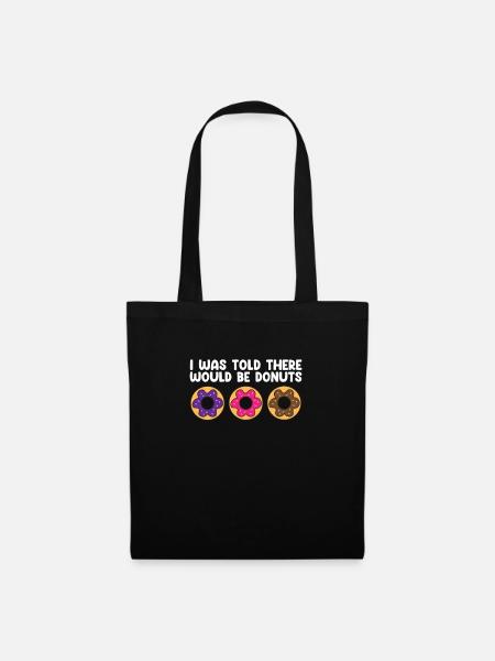 Donuts Food Lover Donut Say Funny Donuts - Stoffbeutel - Schwarz
