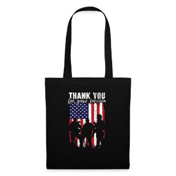 Patriotic Veteran USA Flag American Memorial Day - Sac en tissu - noir - Devant