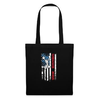 4 juillet Drapeau américain Encouragez papa papa patriotique père - Sac en tissu - noir - Devant