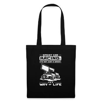 Sprint Car Dirt Track Racing - Stoffbeutel - Schwarz - Vorne
