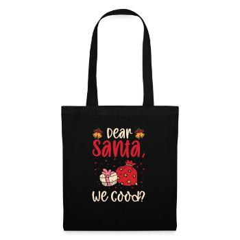 Dear Santa Christmas Holiday Typography - Tote Bag - black - Front