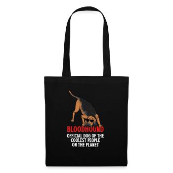 Bloodhound Hund Bluthund - Stoffbeutel - Schwarz - Vorne