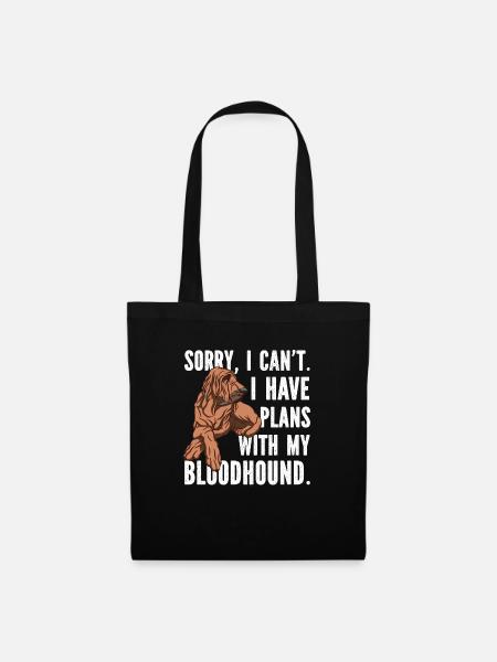 Bloodhound Hund Bluthund - Stoffbeutel - Schwarz