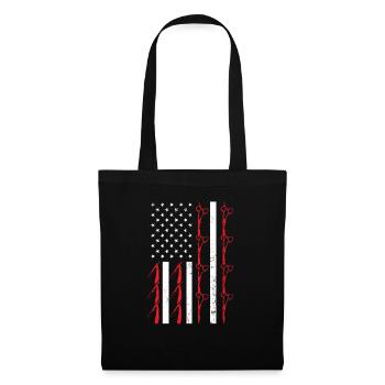 Drapeau des États-Unis Coupe de cheveux Barbier Barbier 4 Juillet - Sac en tissu - noir - Devant