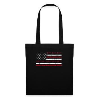 Drapeau des États-Unis Coupe de cheveux Barbier Barbier 4 Juillet - Sac en tissu - noir - Devant